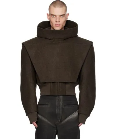 Rick Owens Brown Porterville Tatlin Flight Bomber Jacket