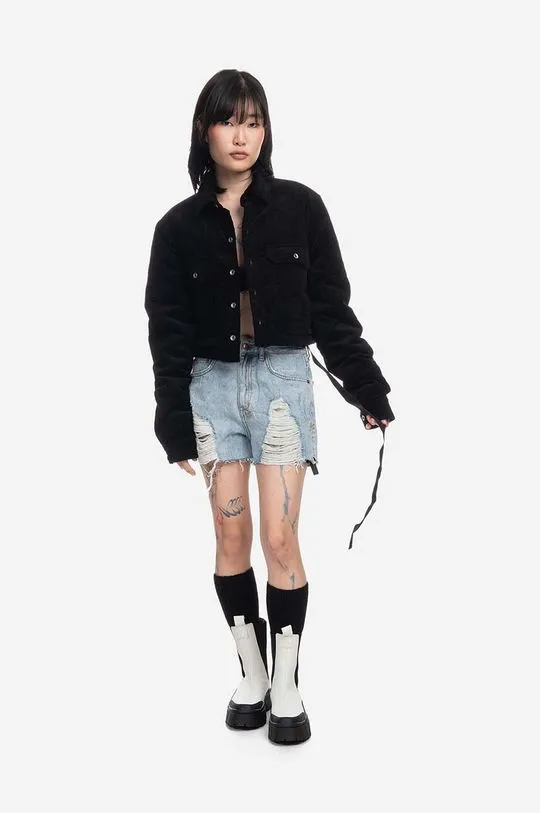 Rick Owens jacket Cropped Outershirt women's black color