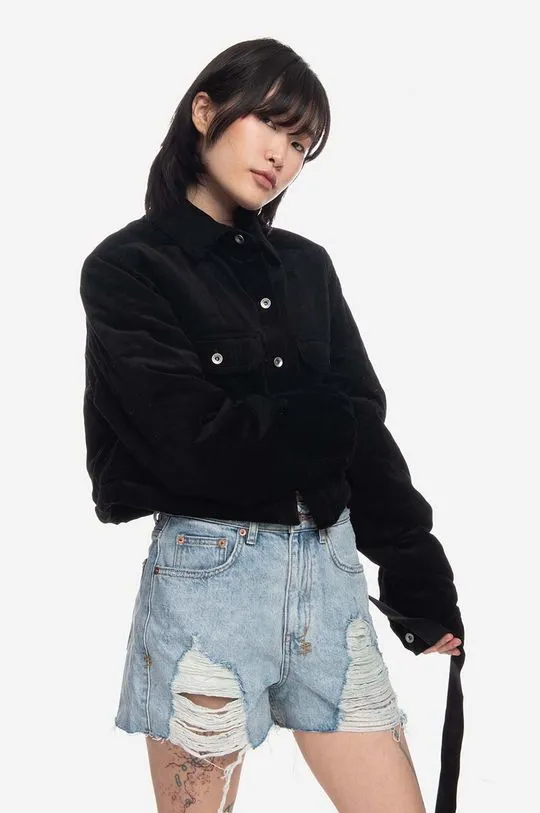 Rick Owens jacket Cropped Outershirt women's black color