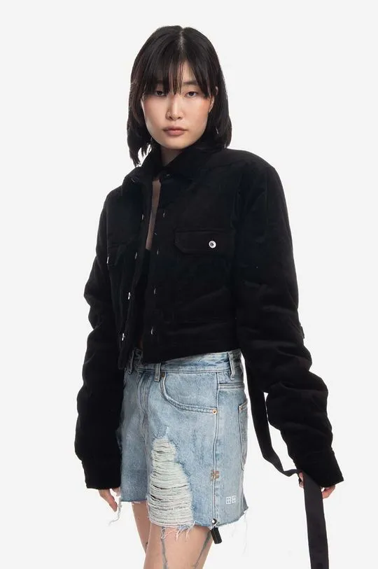 Rick Owens jacket Cropped Outershirt women's black color