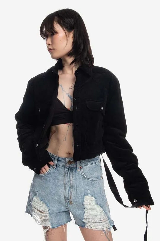 Rick Owens jacket Cropped Outershirt women's black color