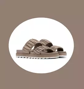 Roaming Women's Two Strap Slide Sandal - Omega Taupe/Chalk