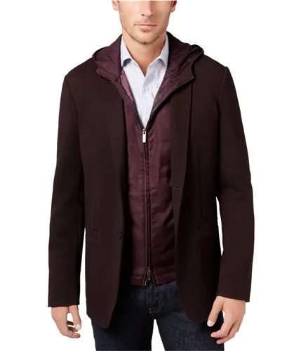 Ryan Seacrest Mens Slim Fit Knit Blazer Jacket