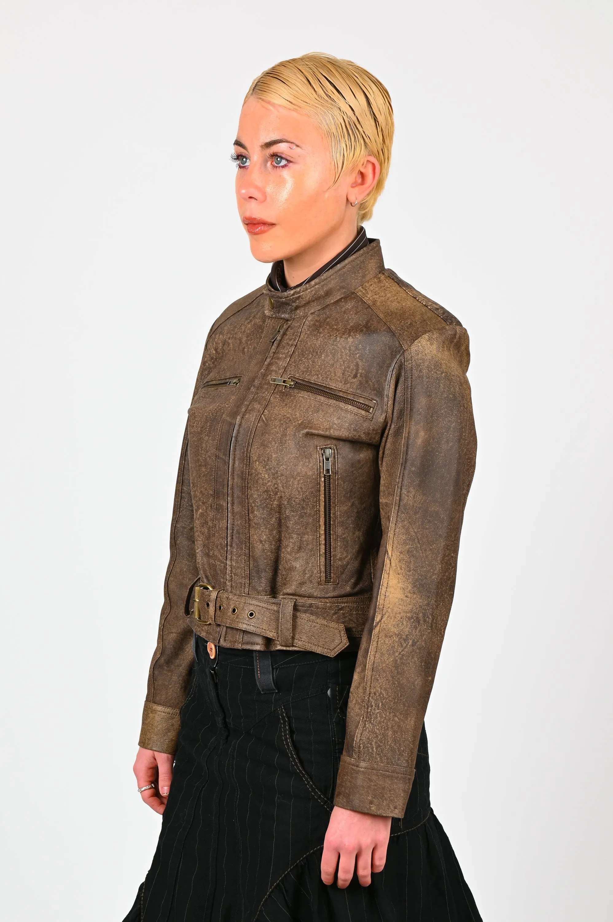 Sabi 'The Jacket' Leather Jacket In Antique