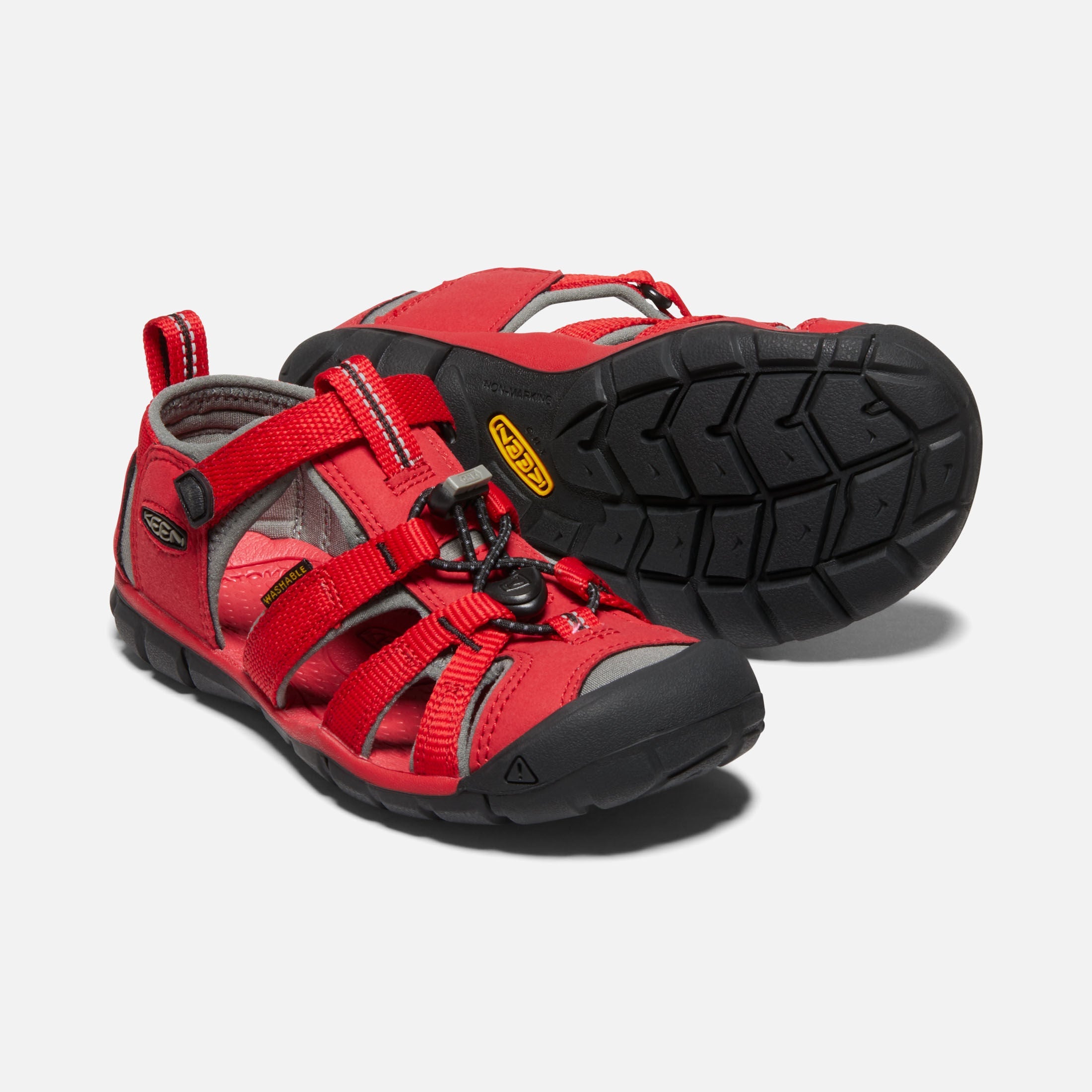 Seacamp II Kids' CNX Active Sandal - Racing Red/Gargoyle