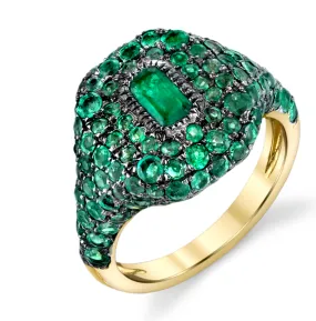 Shay Fine Jewelry Pave Emerald Pinky Ring