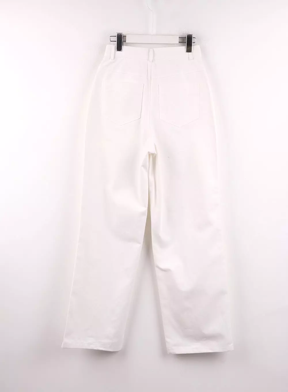 Solid Cotton Straight Pants CF401