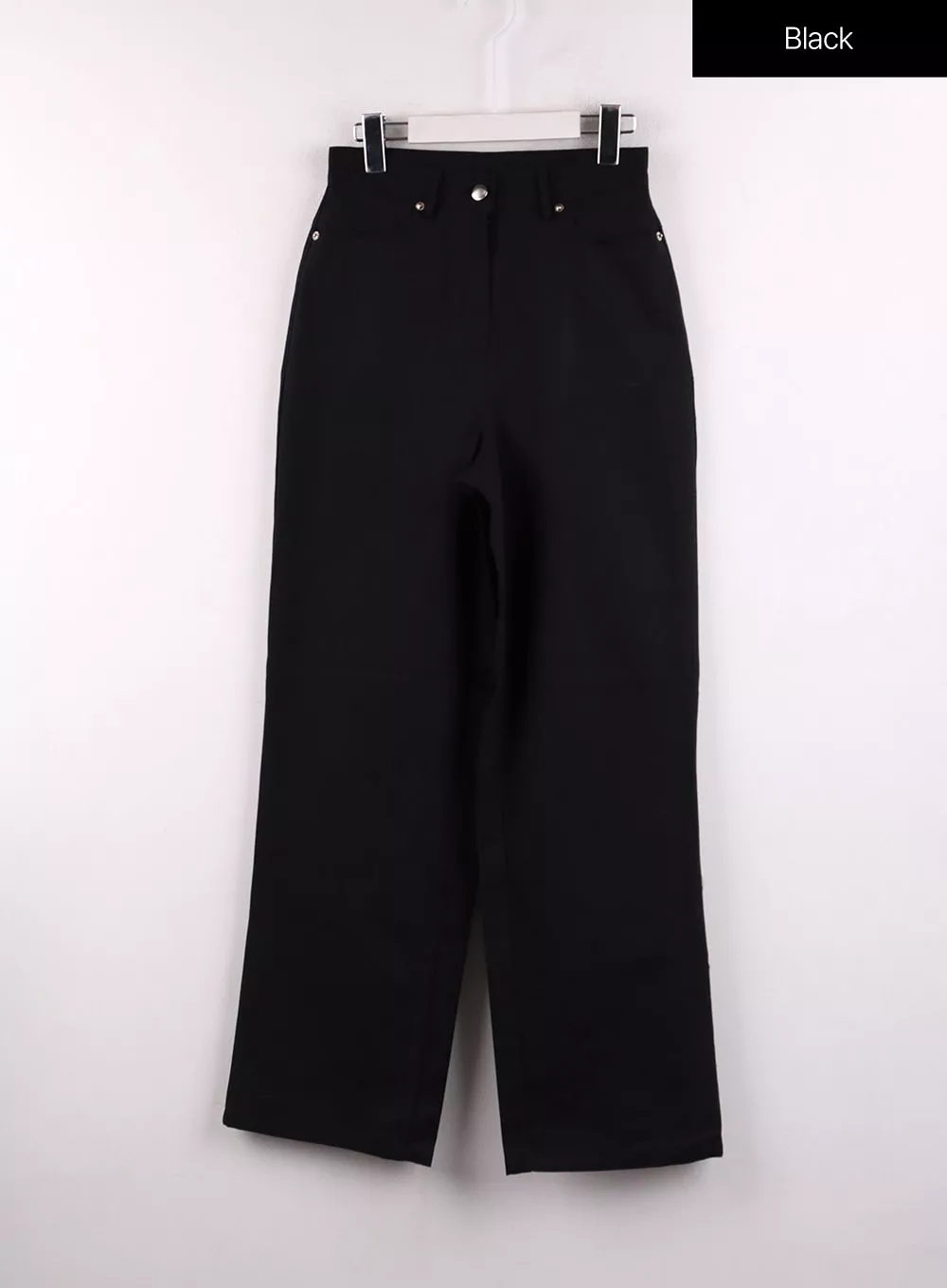 Solid Cotton Straight Pants CF401