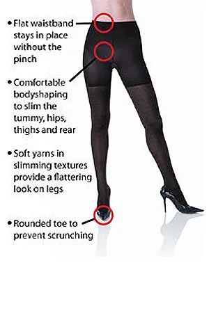 Spanx Open Weave Tight-End Tights - Chain Stripe