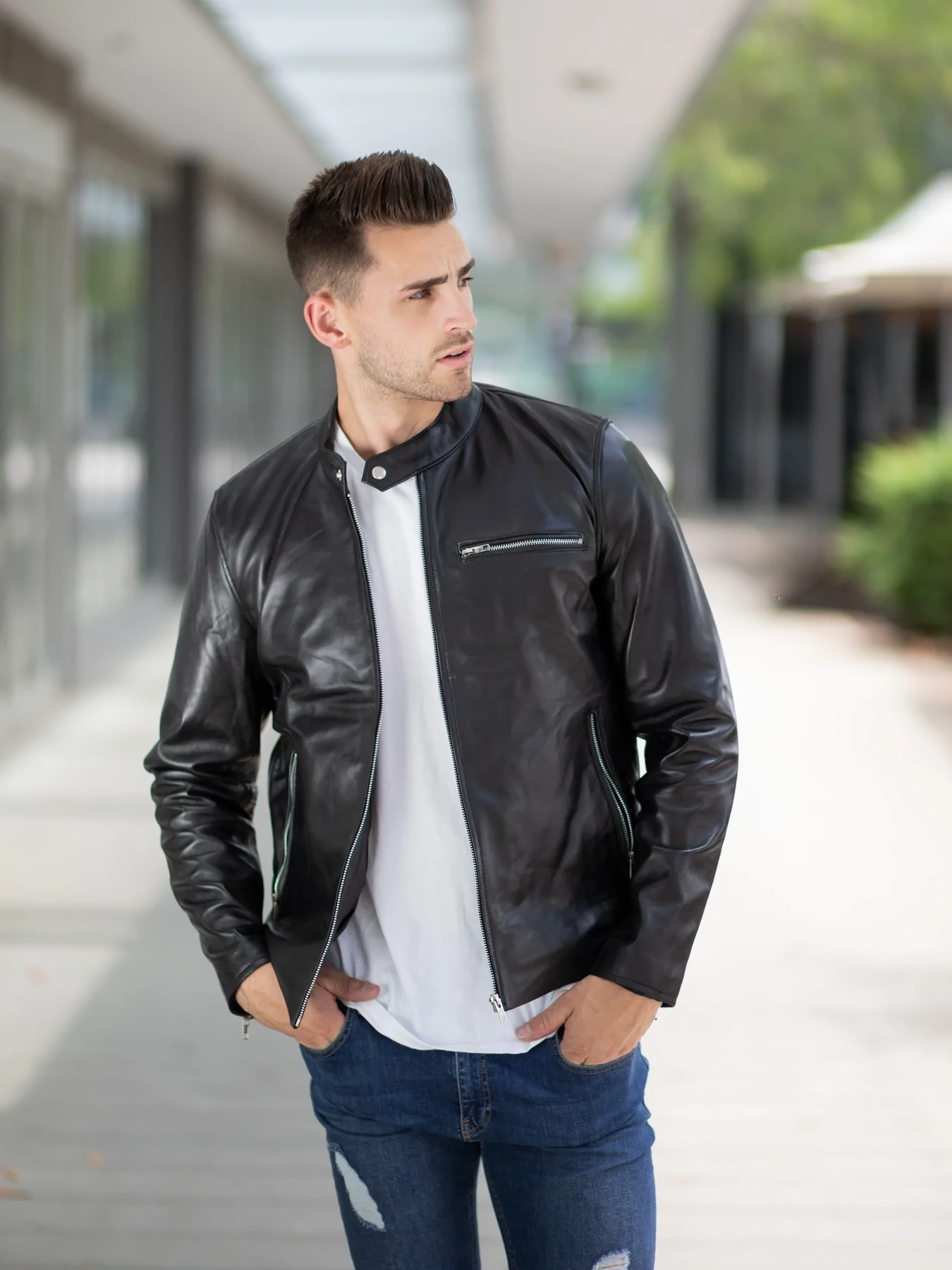 Stylish Black Supreme Leather Jacket