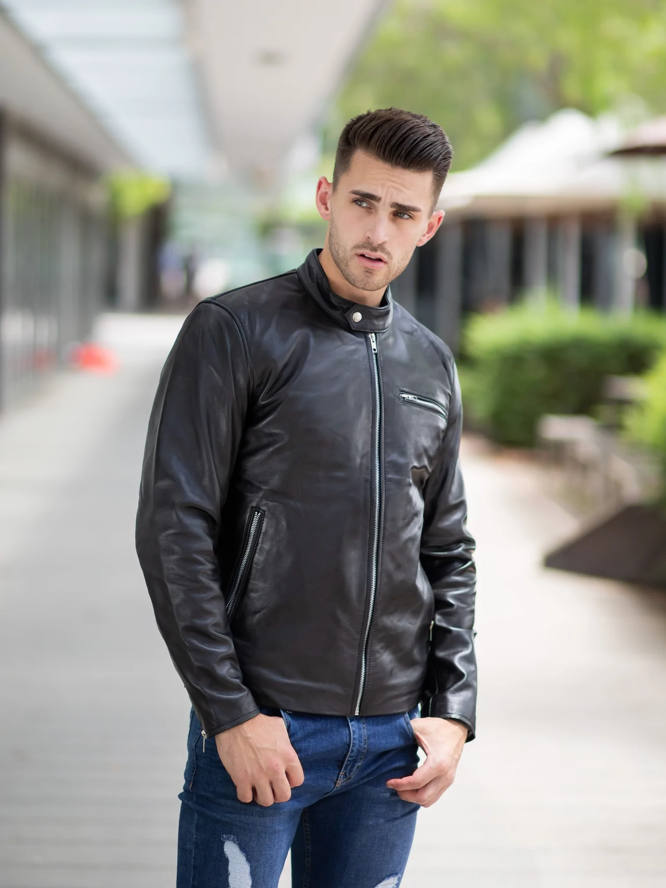 Stylish Black Supreme Leather Jacket