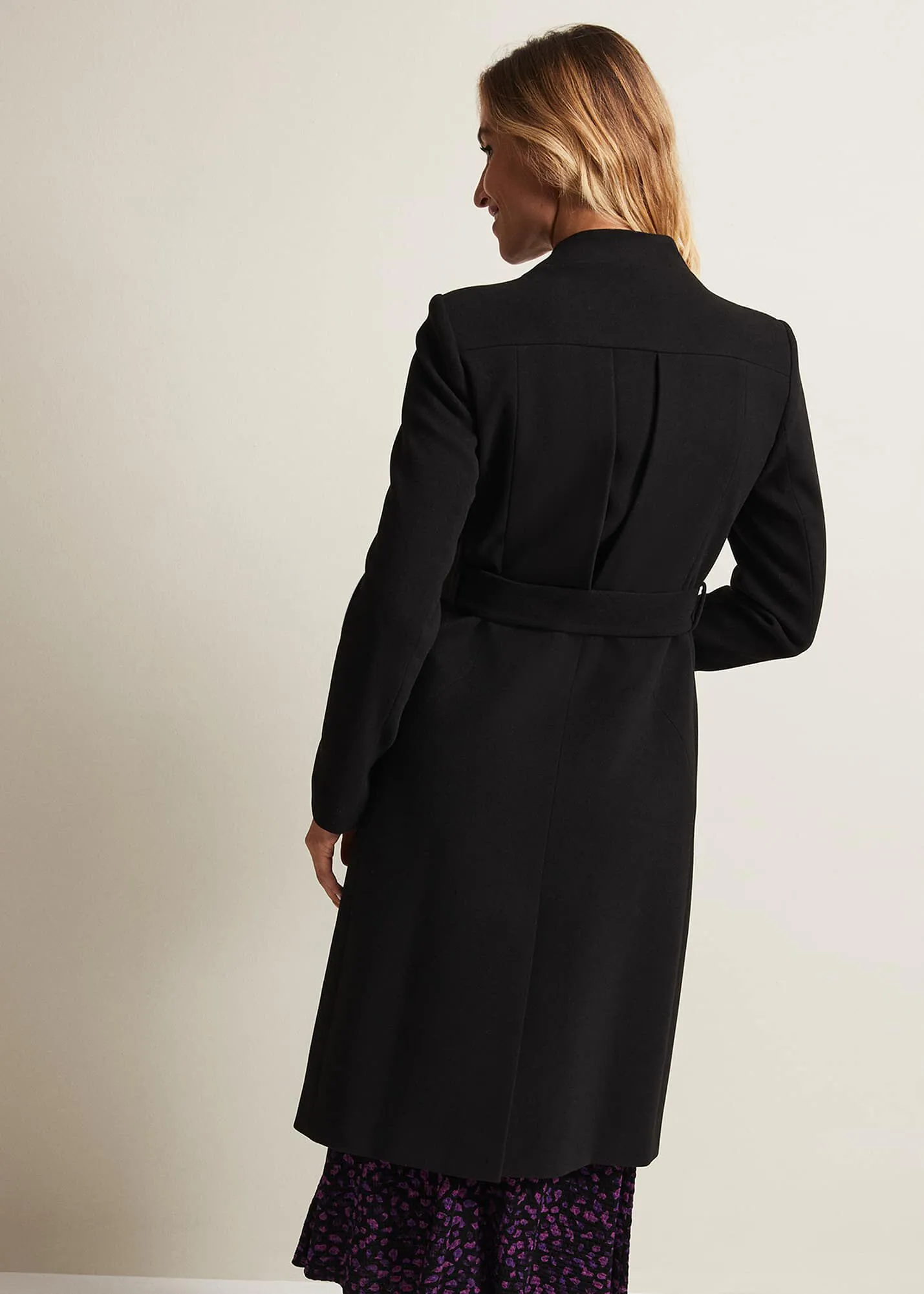 Susie Collarless Wrap Coat