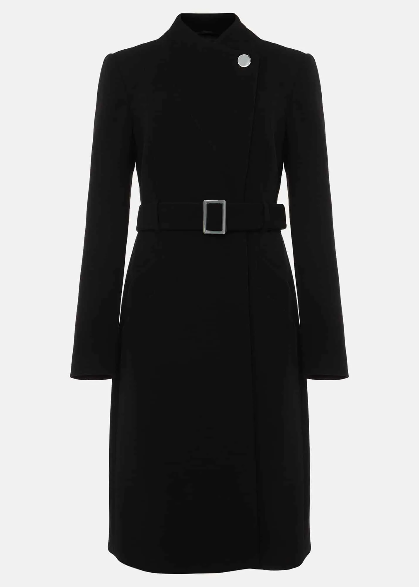 Susie Collarless Wrap Coat