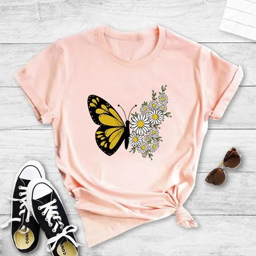 T-shirts Simple Style Butterfly