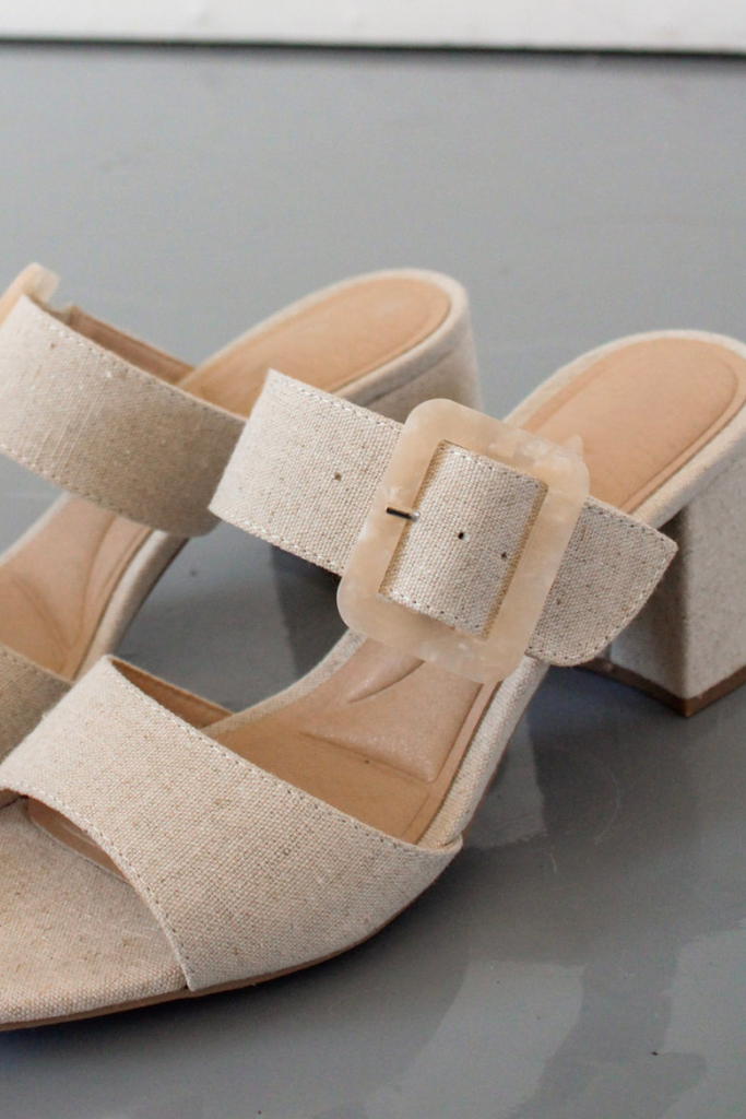 The Sloane Linen Heel