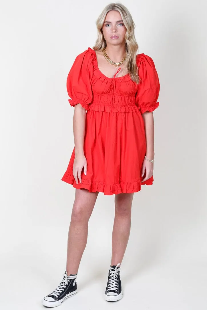 The Viktoria Mini Dress - Red