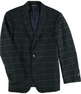 Tommy Hilfiger Mens Patterned Two Button Blazer Jacket