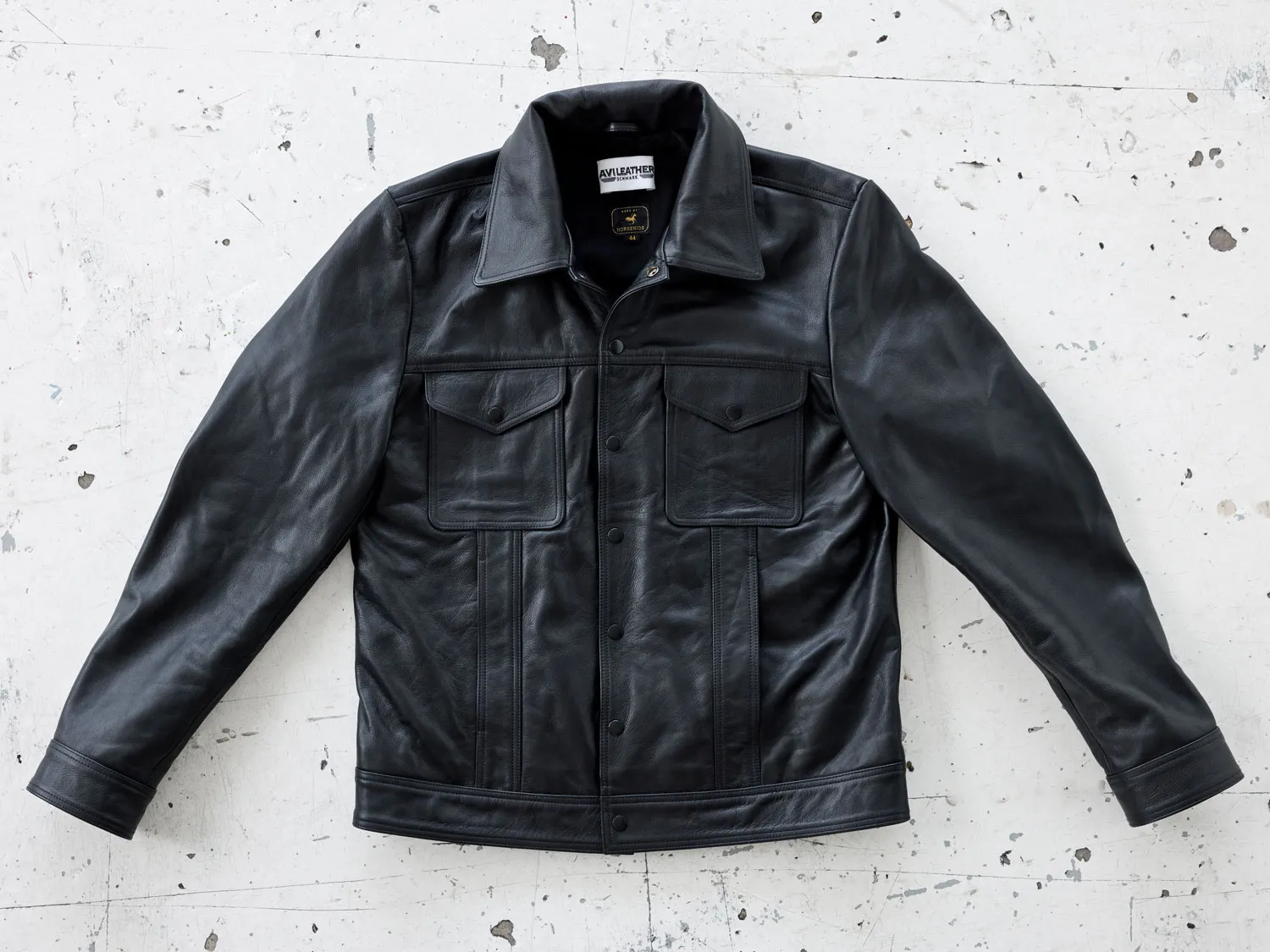 Trucker Jacket - Horsehide Leather - AVI LEATHER