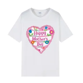 Unisex T-shirt Short Sleeve T-Shirts Simple Style Letter Heart Shape