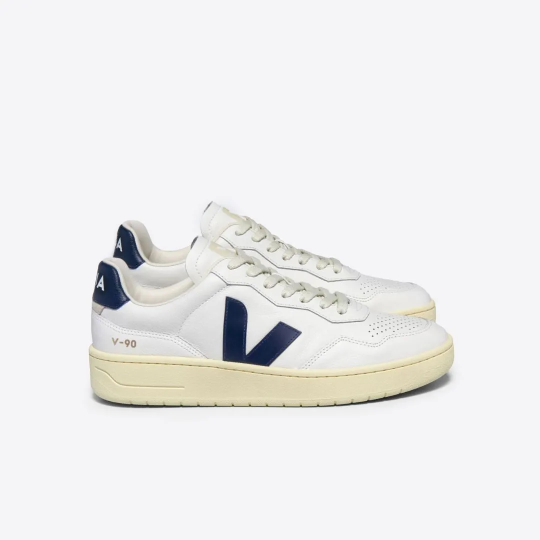 V-90 Leather Sneaker (White + Nautico)