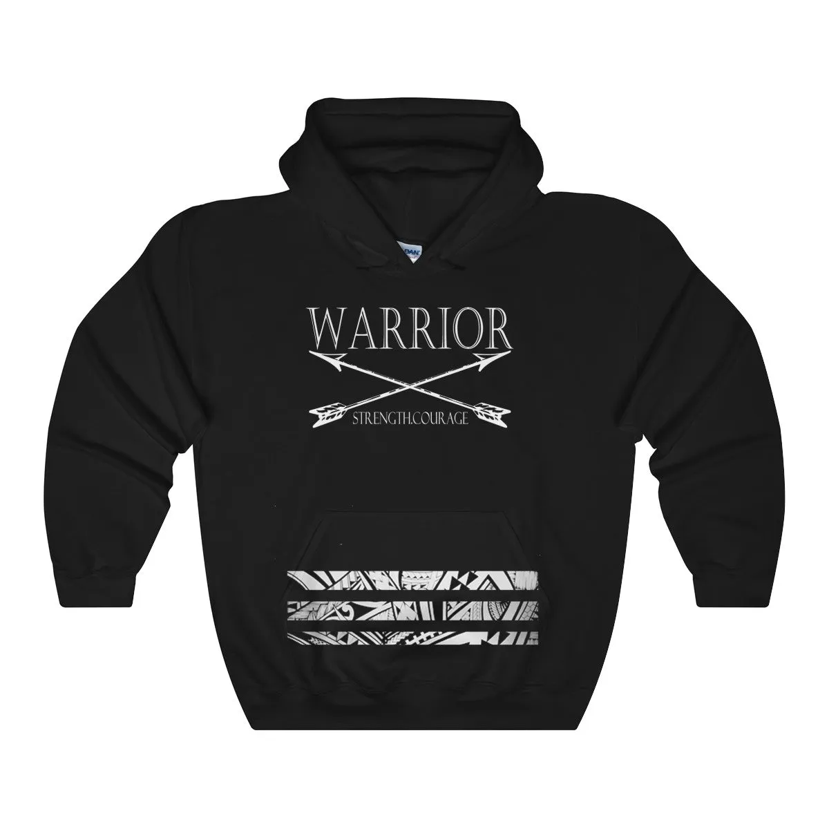 Warrior Tribal Bar Hooded Sweatshirt