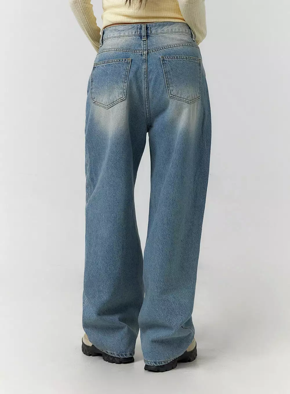 Washed Cotton Straight Denim CF401