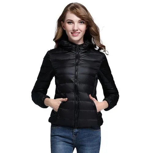 [Without Storage Bag]  New Lightweight Down Jacket Women's  Plus Size White Duck Down Autumn And Winter Down Jacket