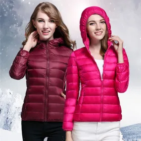 [Without Storage Bag]  New Lightweight Down Jacket Women's  Plus Size White Duck Down Autumn And Winter Down Jacket