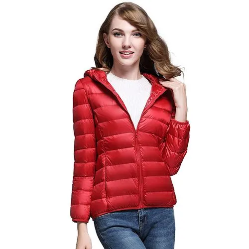 [Without Storage Bag]  New Lightweight Down Jacket Women's  Plus Size White Duck Down Autumn And Winter Down Jacket