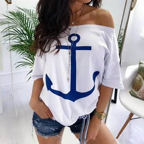 Women's Blouse Short Sleeve T-shirts Casual Printing