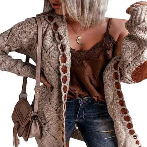 Women's Cardigan Long Sleeve Sweaters & Cardigans Casual Solid Color