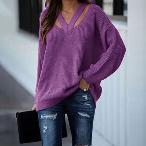 Women's Sweater Long Sleeve Sweaters & Cardigans Casual Solid Color