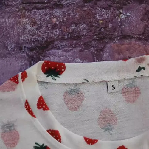 Women's T-shirt Short Sleeve T-Shirts Pastoral Strawberry