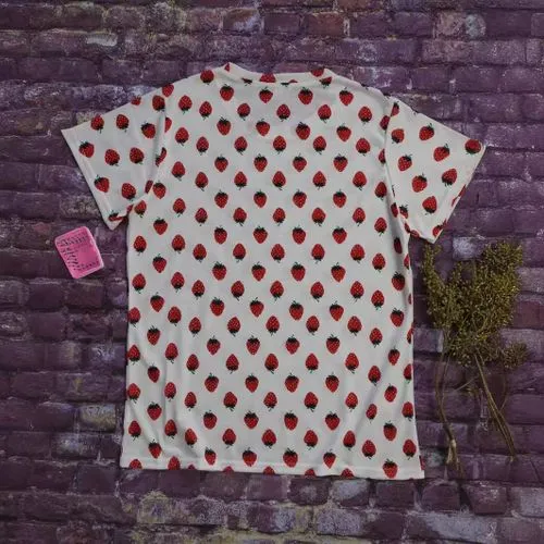 Women's T-shirt Short Sleeve T-Shirts Pastoral Strawberry