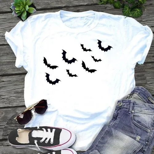 Women's T-shirt Short Sleeve T-shirts Printing Casual Cat