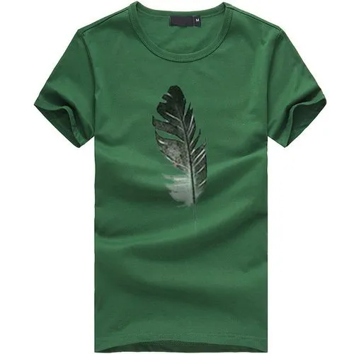 Women's T-shirt Short Sleeve T-Shirts Printing Casual Feather