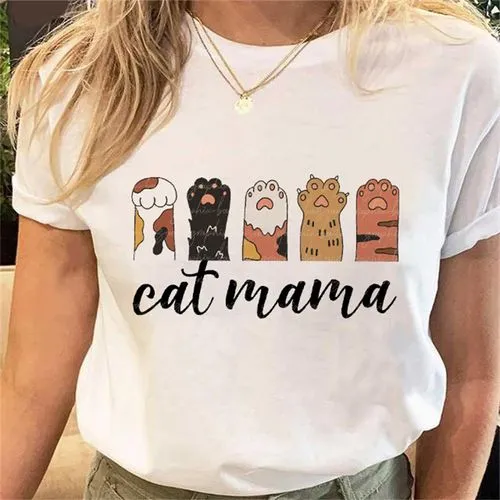 Women's T-shirt Short Sleeve T-shirts Printing Casual Mama Letter Leopard