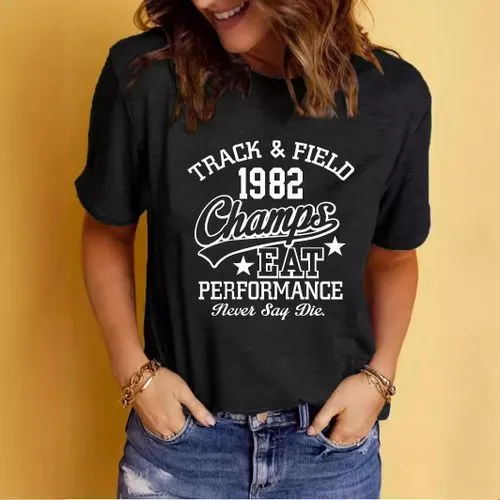 Women's T-shirt Short Sleeve T-Shirts Printing Streetwear Letter