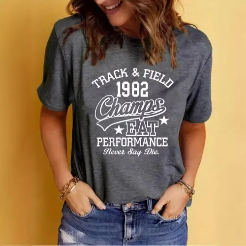 Women's T-shirt Short Sleeve T-Shirts Printing Streetwear Letter