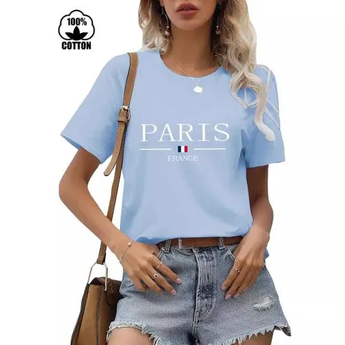 Women's T-shirt Short Sleeve T-Shirts Printing Streetwear National Flag Letter