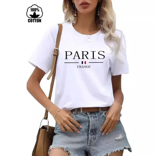 Women's T-shirt Short Sleeve T-Shirts Printing Streetwear National Flag Letter