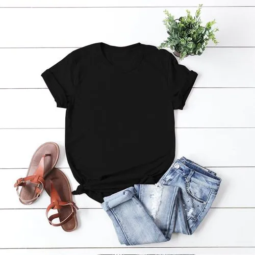 Women's T-shirt Short Sleeve T-shirts Streetwear Solid Color