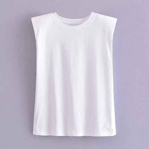 Women's T-shirt Sleeveless T-shirts Casual Solid Color