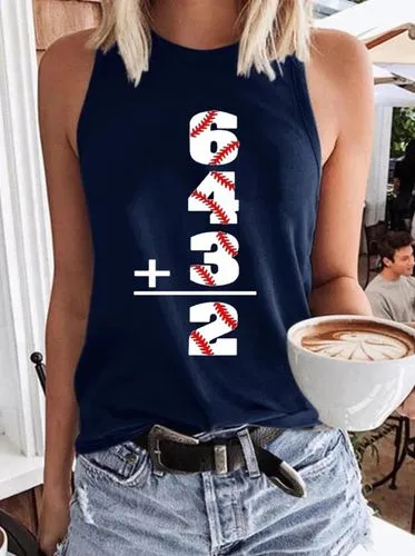 Women's T-shirt Sleeveless T-shirts Printing Casual Printing Letter