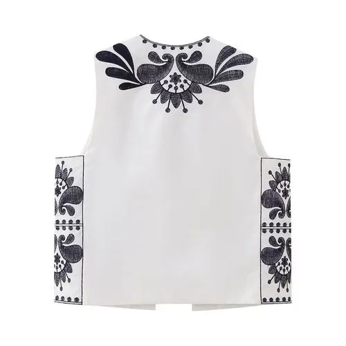 Women's Vest Sleeveless T-Shirts Embroidery Streetwear Printing