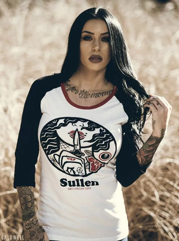 Women's Secrets Raglan Tee (White/Black)