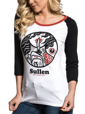 Women's Secrets Raglan Tee (White/Black)